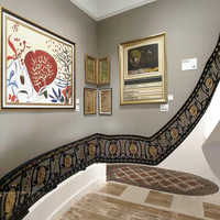 Rampe d'escalier moderne en acier inoxydable, best-seller du fabricant, finition poli miroir, résistante à l'eau, pour cour de ferme