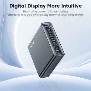 Estación de Carga de Alta Potencia Toocki, Salida Total de 240W, 4 USB-C + 2 USB-A, Protección Inteligente de Energía para el <span class=keywords><strong>Hogar</strong></span> y la Oficina - Product Image 5