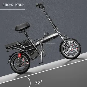 Electric Bike 14inch Manned E-bike For Adult Hot Sale Electric Minibike 250W Electronic Lithium Battery LCD Display BD 48V 350W