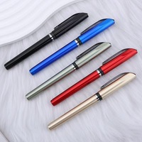 Stylo gel en plastique métallisé de haute qualité en gros avec logo personnalisé, fournitures de bureau, cadeau promotionnel, stylo gel en plastique fantaisie