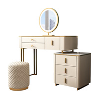 2024 nouvelle table console de luxe lumière minimaliste moderne avec miroir ardoise coiffeuse en bois massif ardoise coiffeuse chambre