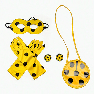 Enfants Halloween Cosplay Costume Accessoires Abeille À Pois Tutu Jupe Gant <span class=keywords><strong>Blinder</strong></span> Boucles D'oreilles Sac Ensemble - Product Image 2