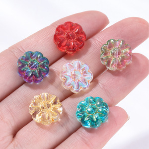 Glass Flower <b>Beads</b> <b>Crystal</b> Lampwork Hot Stamping For Jewelry Making DIY Accessories 10mm Ac4773 - Product Image 3