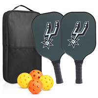Set de Regalo de Raqueta de Pickleball de Fibra de Carbono con Bolsa Cruzada, para Deportes al Aire Libre, Certificado por la USAPA, 40x20x1.4cm