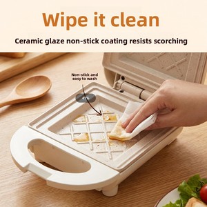 Nueva Máquina para Desayunos, Sandwichera, Mini Tostadora Multifunción, Máquina para Hacer <span class=keywords><strong>Pan</strong></span> Eléctrica, Parrilla Antiadherente - Product Image 2