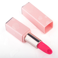 Vibrateur en forme de rouge à lèvres, en silicone souple, étanche, rouge, de la marque S-HANDE ORIGINAL factory.