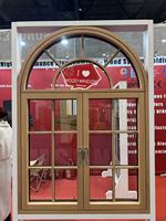 Ventana Moderna de Aluminio y Madera con Clasificación AAMA CW-PG50, Certificación NFRC, Doble Acristalamiento Templado de 105 mm para Sala de Estar