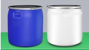 <strong>150</strong> <strong>Liter</strong> Recyclable HDPE <strong>Plastic</strong> <strong>Drum</strong> <strong>Barrel</strong> Blow Molding Open Top with Iron Ring Hoop for Milk - Product Image 4