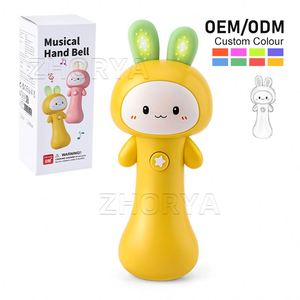 Juguete Musical de Silicona Zhorya, Juguete de Agarrar con Forma de Conejo para Bebés, Juguete Educativo Temprano para Niños - Product Image 1