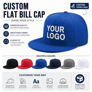 Cappellini da Baseball a Visiera Piatta Ricamati per <span class=keywords><strong>Uomo</strong></span> con Logo Personalizzato Snapback Regolabile <span class=keywords><strong>Cappello</strong></span> Sportivo da Baseball con Ricamo 3D - Product Image 1