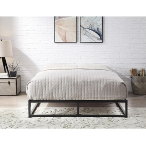 Modern <strong>Low</strong> Profile Wrought Iron <strong>Bed</strong> Base Metal Platform <strong>Bed</strong> <strong>Frame</strong> for Hotel Bedroom - Product Image 2