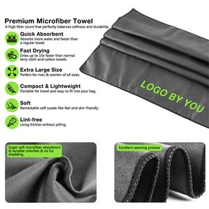 Serviettes de sport et de yoga en microfibre ultra-absorbantes à séchage rapide, légères et compactes pour le voyage et le camping, en gros - Product Image 2