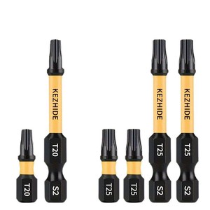 Kezhide Torx Screwdriver Bit Set T20 T25 1in 2in S2 Steel Magnetic Impact Tough - Product Image 3