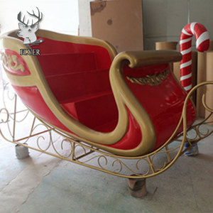 Navidad decorativo Santa trineo hecho a mano grande al aire libre decorativo Santa trineo - Product Image 4