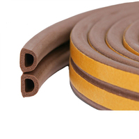 Sello adhesivo de espuma EPDM tipo D para puertas, ventanas, Marco, tapón de tiro de aire, antipolvo, insonorizado con cinta trasera