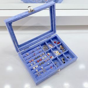 Jewelry box storage, large capacity, for bracelets, necklaces, earrings, studs, and hoops; portable, small, and exquisite - Product Image 5