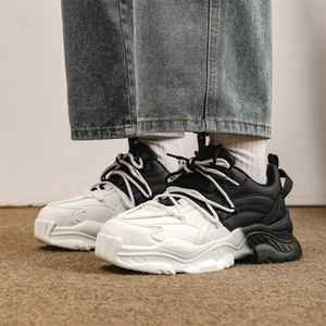 2025 New Style Men's and Women's Thick-Topped High-Heeled Sports Shoes - Fashionable and Trendy Men's Breathable Casual Shoes - Product Image 2
