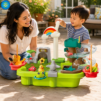 38PCS Mainan Meja Air untuk Anak-anak, Permainan Taman Air Semprot Manual, Mainan Wastafel Dapur-dapuran, Mainan Sensorik Luar Ruangan Musim Panas, Mainan Memancing