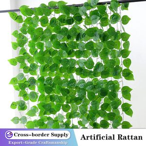 ใบไม้เลียนแบบหวายเทียม ทำจากพลาสติก PE คุณภาพสูง สำหรับตกแต่งภายนอกอาคาร 12 ก้านต่อโหล - Product Image 2