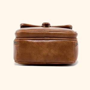 2025 nuevo bolso cruzado de diseño de moda Vintage para mujer hecho de cuero PU con cierre de cremallera logotipo personalizado impermeable y ligero - Product Image 4