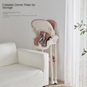 Chaise de croissance moderne pour enfants Chaise haute de salle à manger et d'apprentissage pour bébés de 0 à 6 ans Artefact en plastique multifonctionnel et pliable - Product Image 3