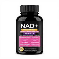 Capsules de complément liposomal NAD Plus 18-en-1 pour un vieillissement sain, avec Resvératrol, Berbérine, Quercétine, Booster d'énergie NAD+, 90 unités