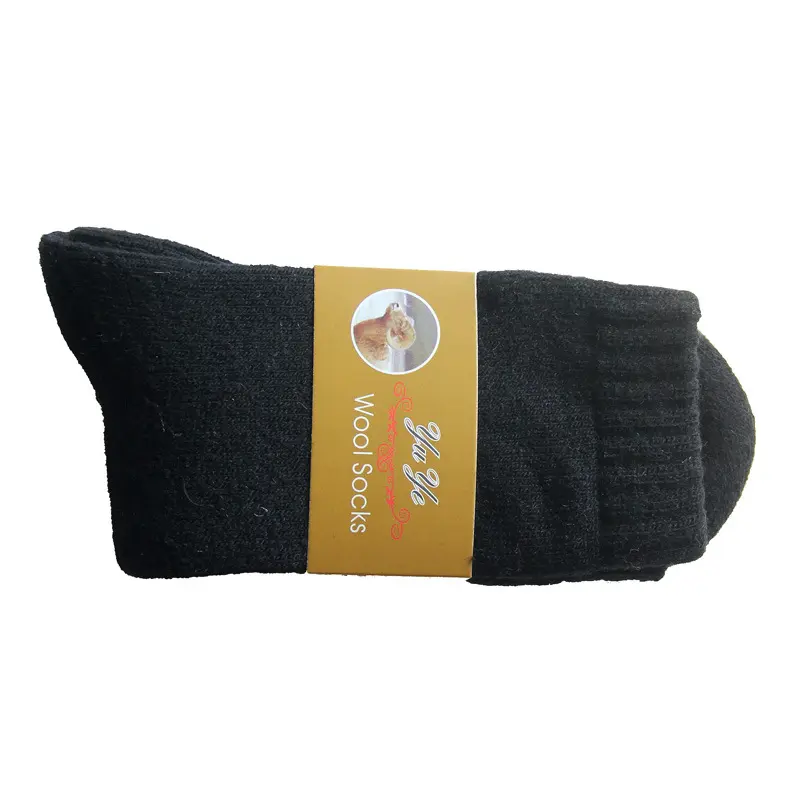Calcetines de lana pesados personalizados para hombres y mujeres, calcetines gruesos de lana merina para botas, calcetines de lana merina para hombres