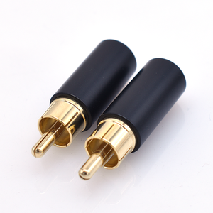 Adaptateur RCA mâle en cuivre pur plaqué or, <span class=keywords><strong>type</strong></span> à souder, personnalisable OEM, <span class=keywords><strong>3A</strong></span> 12V, vente en gros - Product Image 1