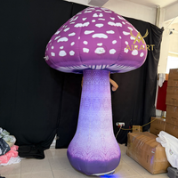 Ballon gonflable personnalisé en forme de champignon de 3 m avec lumière LED pour la décoration de fête sur le thème de la forêt, champignon publicitaire gonflable