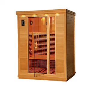 Sauna de madera con infrarrojos naturales,