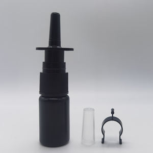 Botol semprot hidung plastik, RTS <span class=keywords><strong>10ml</strong></span> HDPE ukuran Mini padat hitam kosong dengan klip - Product Image 3