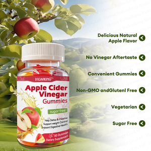 Gummies diététiques organiques OEM, détoxifiant au vinaigre de <span class=keywords><strong>cidre</strong></span> de pomme, gummies minceur pour un ventre plat - Product Image 3