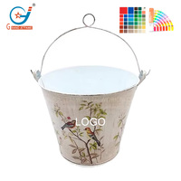 Nouvelle conception, pots à fleurs suspendus décoratifs de style européen, en métal, de 10,6 pouces de diamètre et de 2,2 gallons, pour terrasse extérieure