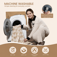 Manta Térmica Recargable con Batería, Manta Eléctrica Inalámbrica de Felpa Suave para Camping, Viajes, Invierno, Venta al Por Mayor OEM