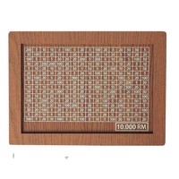 Tirelire en bois en forme de cube avec compteur, impression UV, DIY, tirelire vintage pour dollars, décoration de table