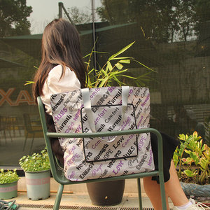 <span class=keywords><strong>Bolsa</strong></span> de lona extra <span class=keywords><strong>grande</strong></span> reutilizable grandes compras de comestibles bolsas de <span class=keywords><strong>playa</strong></span> bolsas de regalo - Product Image 3