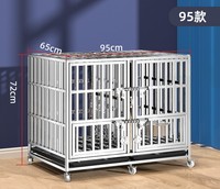 Cage pour chien robuste grandes caisses pour chiens à dessus ouvert pliable empilable Installation rapide chenil pour chien avec diviseur