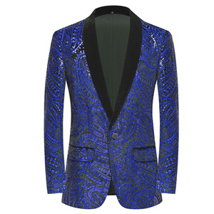 Offre Spéciale hommes Sequin Slim Fit costume veste Performance discothèque <span class=keywords><strong>DJ</strong></span> chanteurs brillant Blazers 2024 nouveau Design - Product Image 6