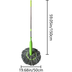 Easy-Squeeze Hand Washable Steel Mop Microfiber All Floor Types Durable Absorbent Self-Wringer 60-70% Dehydration Rate Classic - Product Image 2