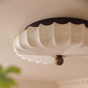 Japanese Round Fabric Ceiling Light Led Multi Head Chandelier Suspended For Bedroom Living Room - Product Image 2