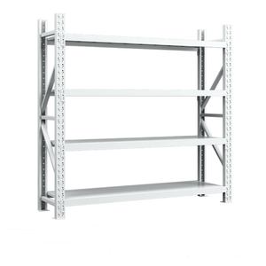 חנות מדפים קרה פלדה מגולגל 5 ברמה המוסך מדפים יחידות הגנת קורוזיה אבקת מצופה מדף מחסן - Product Image 5