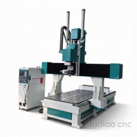Routeur CNC 5 axes robuste 1325 de type portique pour gravure et sculpture 3D sur bois et mousse, équipement de fraisage CNC