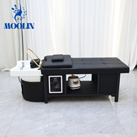 Lit de lavage capillaire MOOLIN moderne pour spa thaïlandais, couleur personnalisable, mobilier de salon japonais pour salle de bain