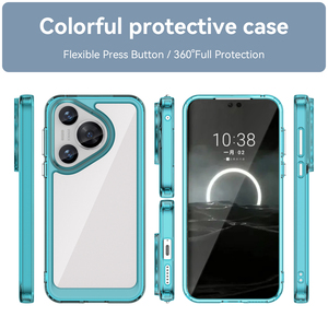 Antichoc hybride dur acrylique dur PC dos souple cadre en TPU couverture arrière avec intérieur 4 coins pour <span class=keywords><strong>Huawei</strong></span> Pura <span class=keywords><strong>70</strong></span> - Product Image 2