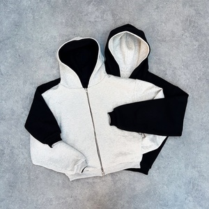 Clothing Manufacturers Custom Jogging Suit Set Reversible Heavyweight Tracksuit High Quality Zip up Hoodie and Sweatpants Set - Product Image 6
