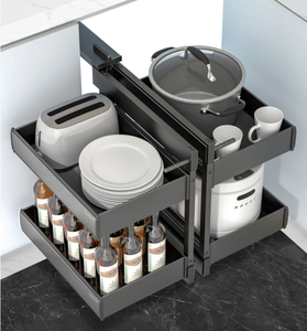 Meubles <span class=keywords><strong>de</strong></span> <span class=keywords><strong>cuisine</strong></span> intelligents modulaires avec éclairage LED <span class=keywords><strong>sous</strong></span>-armoire à intensité variable et <span class=keywords><strong>plan</strong></span> <span class=keywords><strong>de</strong></span> <span class=keywords><strong>travail</strong></span> en pierre frittée sur mesure - Product Image 2