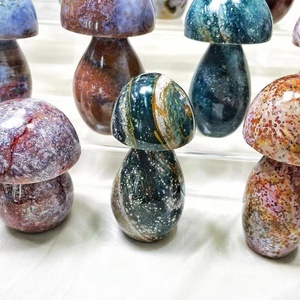 Venta al por Mayor de Piedras Curativas de Cristal de Jaspe Oceánico de Alta Calidad en Forma de Hongo Grande para Decoración del Hogar - Product Image 5