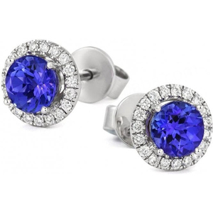 Parures de bijoux en argent sterling 925 avec halo en zircon cubique, parures de bijoux en tanzanite taille ovale - Product Image 5