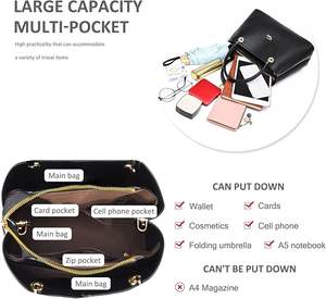 Sac fourre-tout tendance en similicuir de haute qualité pour femme avec fermeture éclair, deux anses, imperméable et écologique – Vente en gros - Product Image 6