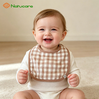 En gros, Lot de bavoirs pour bébé en mousseline de coton de luxe, super doux, absorbants, imperméables, à carreaux, type bandana, pour la dentition